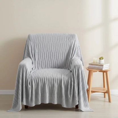 Full size bamboo knit blanket eco friendly bedding sustainable home textiles