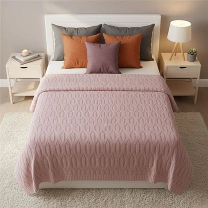 Folded bamboo blanket compact lightweight bedding portable throw for travel