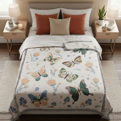 Close up of woven texture showing cotton blend fabric with structured finish detail