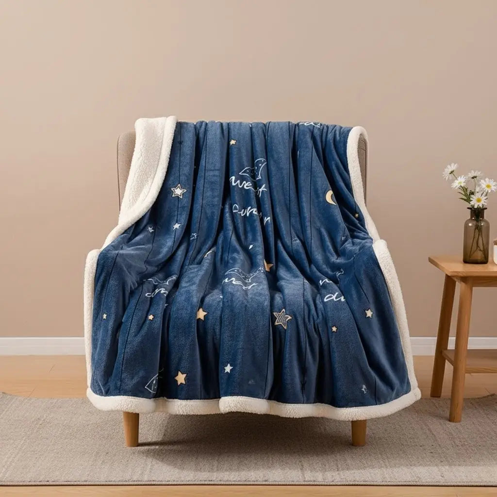 Floral throw blanket decorative winter textile with pattern fabric home decor