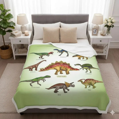 Comfortable cotton dinosaur blanket with adventure-themed design perfect for kids daily use