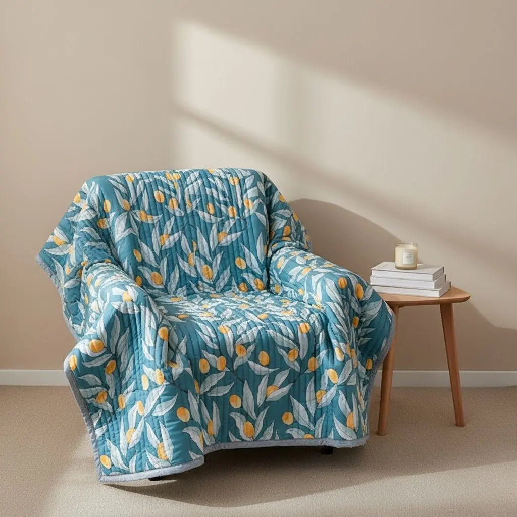 Cotton bed blanket summer weight reactive printed design multiple sizes available soft fabric