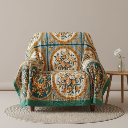  Floral cotton blanket with soft gauze construction perfect for bedroom comfort and style