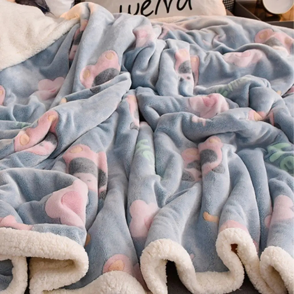  Weighted thick throw winter bedding heavy blanket for bedroom comfort