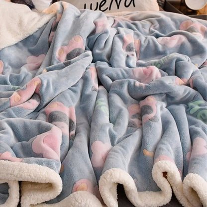  Weighted thick throw winter bedding heavy blanket for bedroom comfort