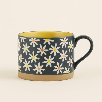 Handcrafted stoneware mug with durable ceramic construction, dishwasher safe design for daily coffee and tea use