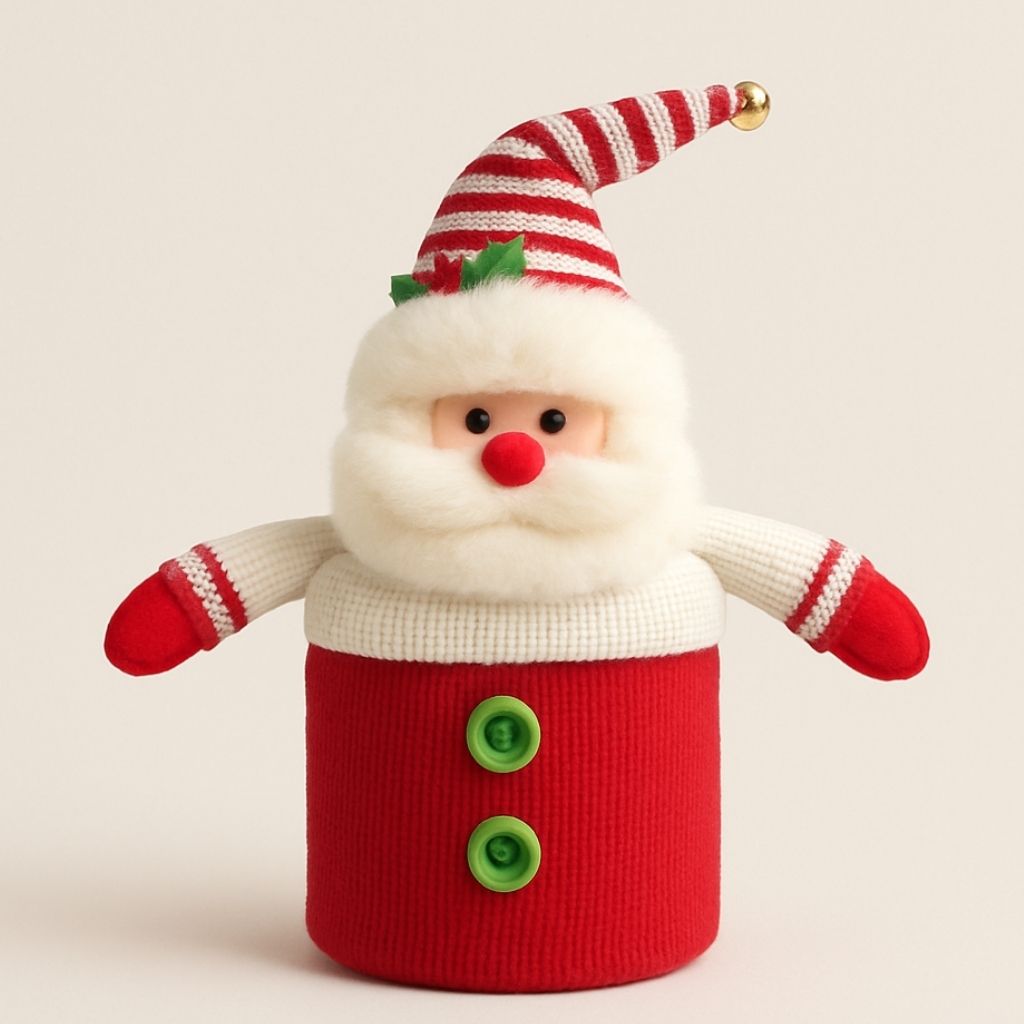 Christmas Eve treat holder with flannel character design
