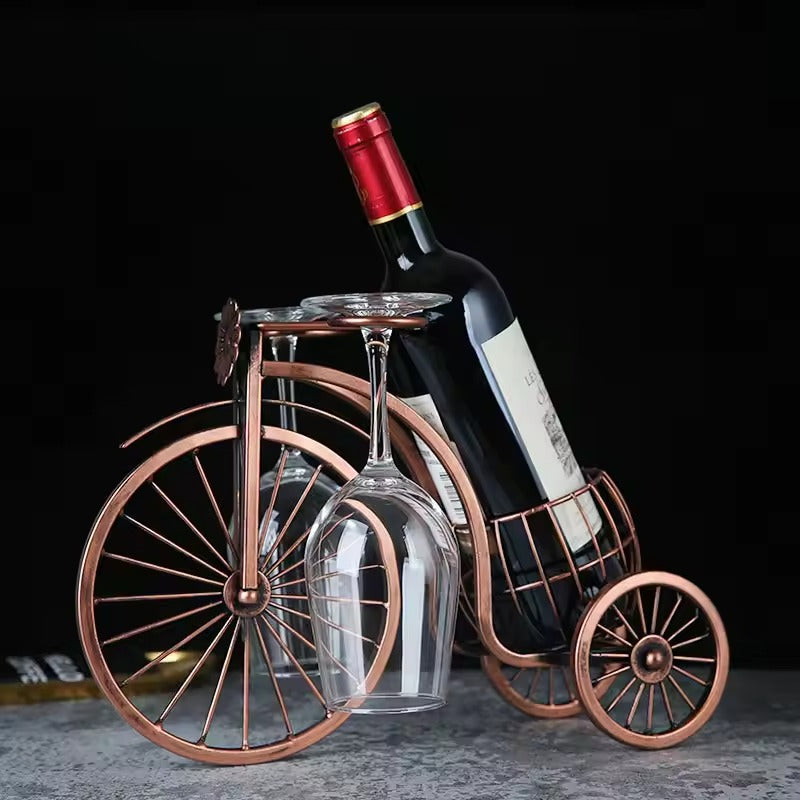 Brix Tricycle Wine Bottle & Glass Holder