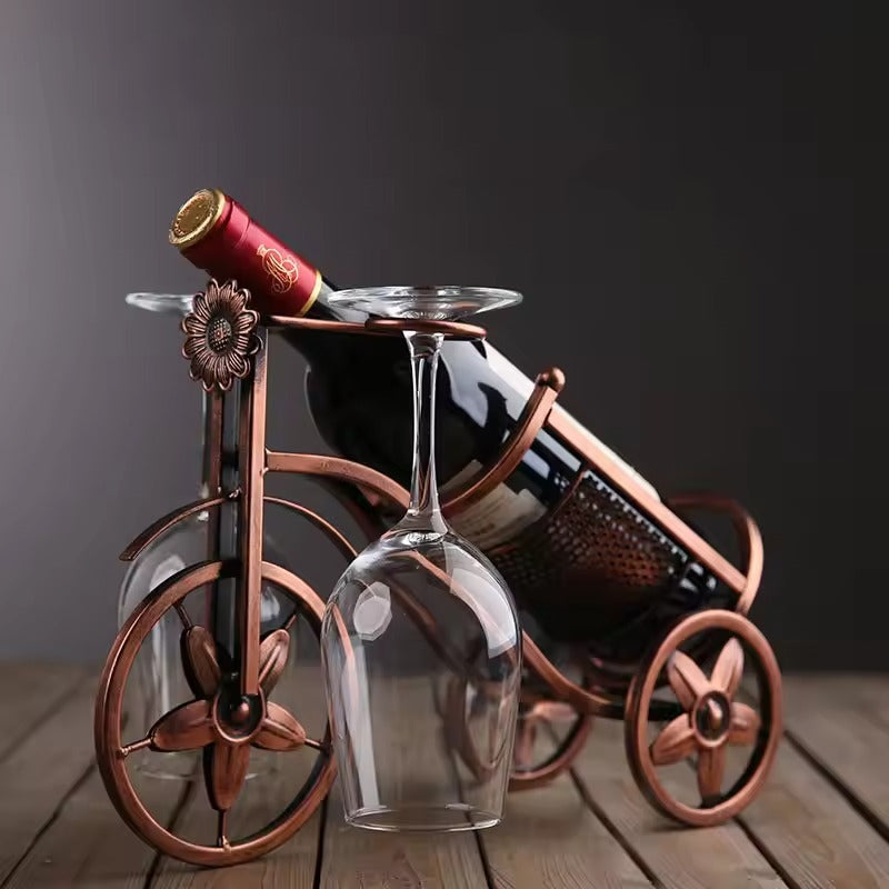 Brix Tricycle Wine Bottle & Glass Holder