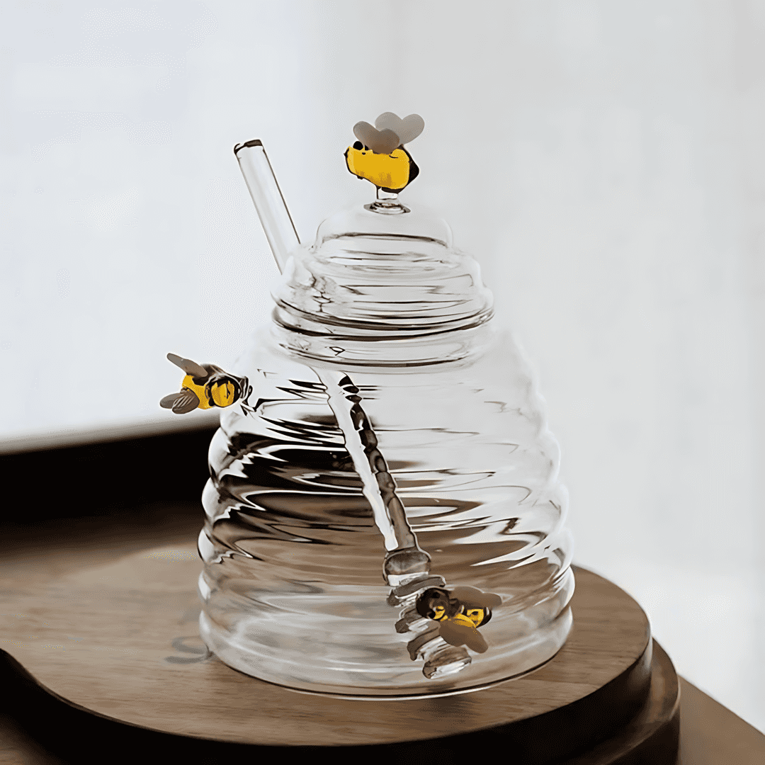 BuzzyBee Glass Honey Jar