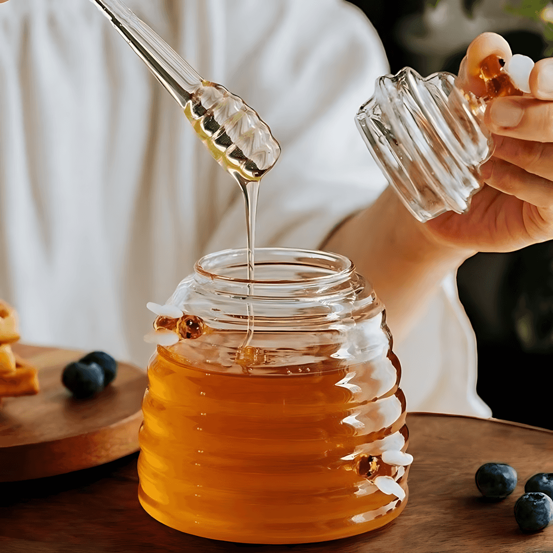 BuzzyBee Glass Honey Jar