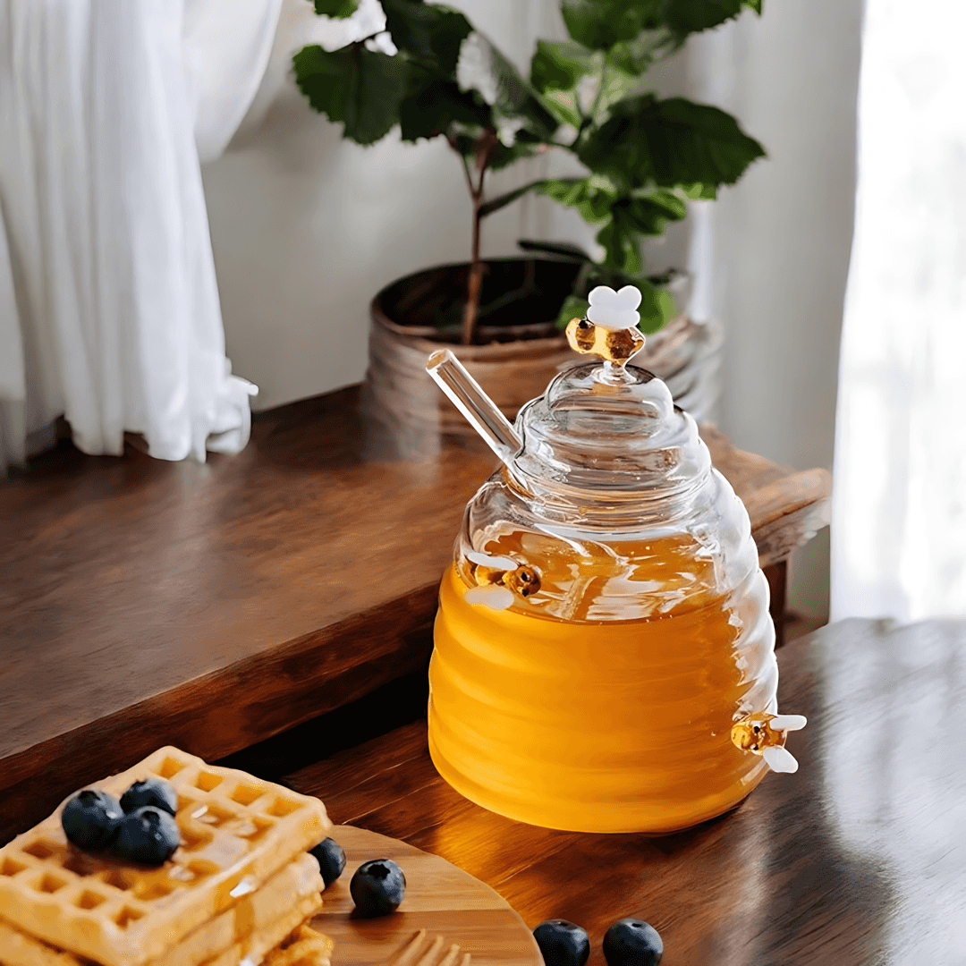 BuzzyBee Glass Honey Jar