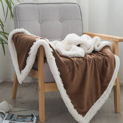 Textured cashmere throw with plush inner lining for year round home comfort