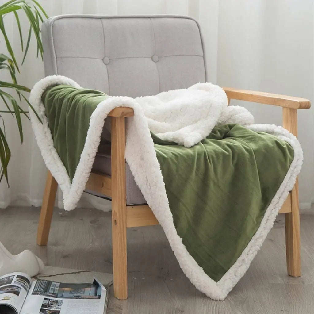 Lightweight cashmere reading blanket perfect for sofas and chairs