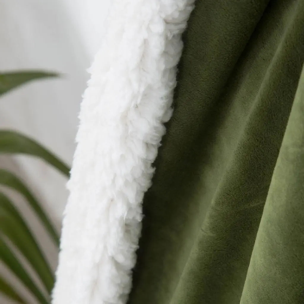 Crystal cashmere bedroom throw with smooth surface and layered softness