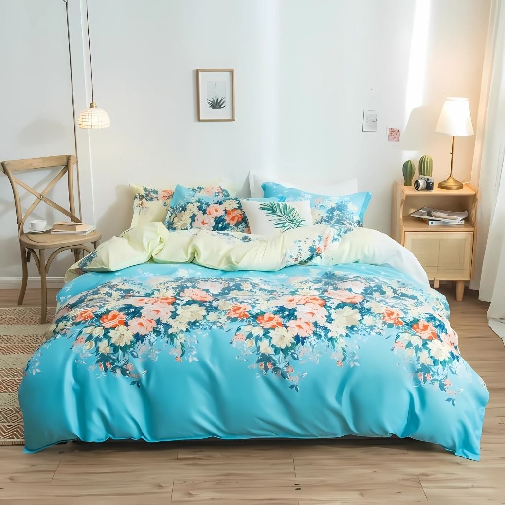 Neutral cotton bed linen featuring clean striped pattern, designed for both contemporary and classic bedroom styles