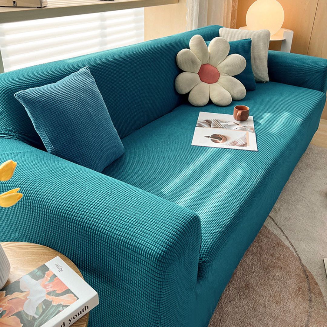 Corn velvet elastic sofa cover with stretch design for furniture protection