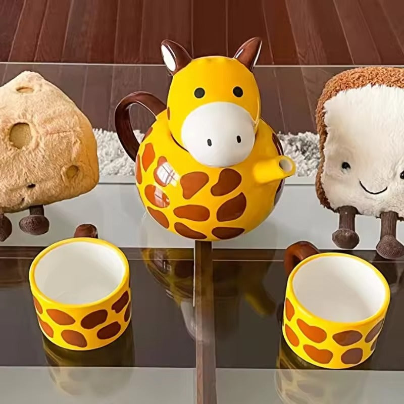Elaris Giraffe Ceramic Teapot Set