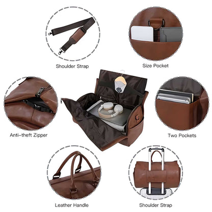 EminenceCarrier™ - Luxe Leather Duffle Bag