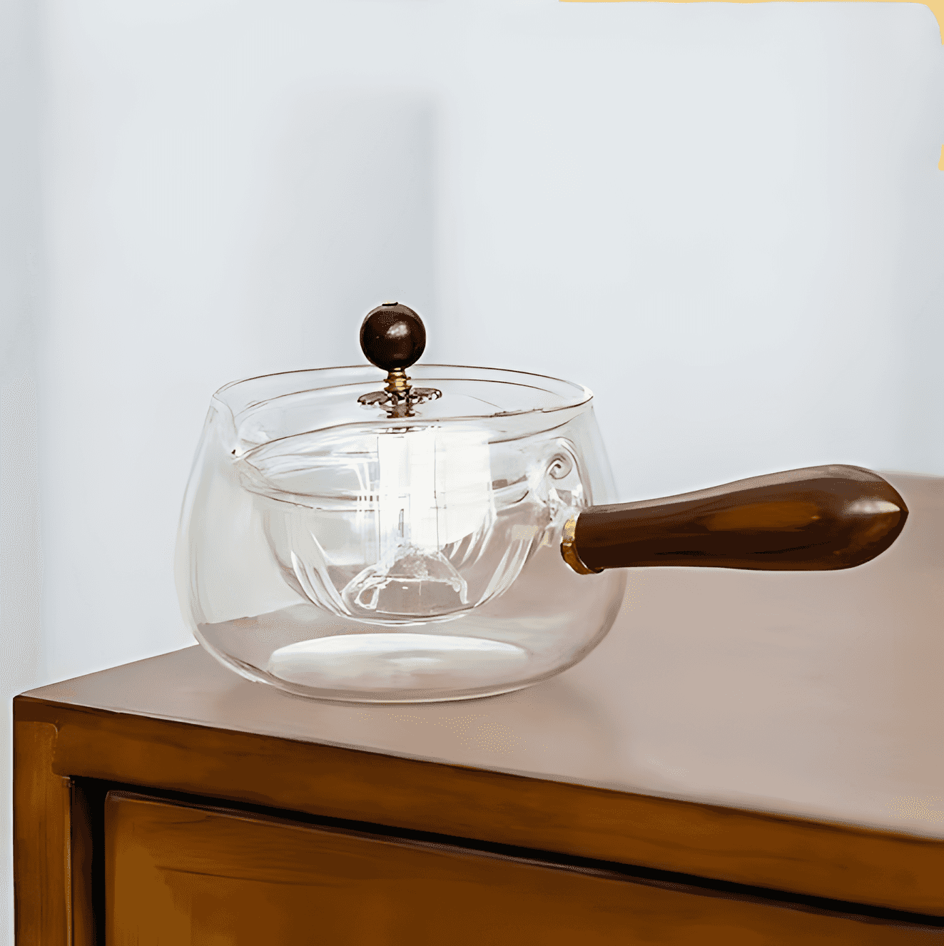 Everly Glass Rotating Teapot