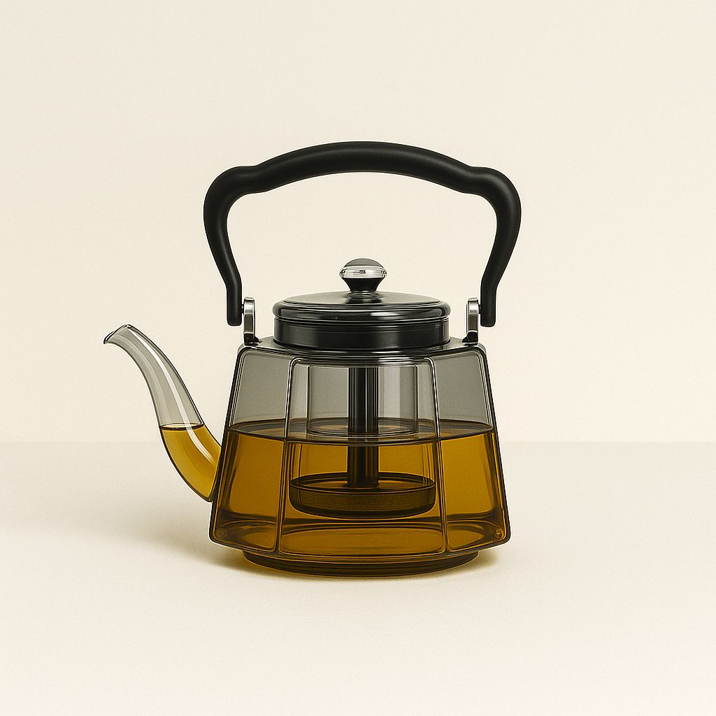 Flix Halcyon Heat-Resistant Glass Teapot With Infuser