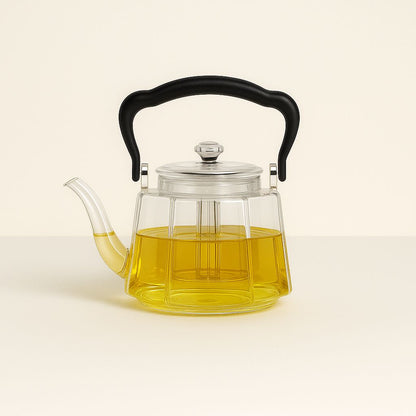 Flix Halcyon Heat-Resistant Glass Teapot With Infuser