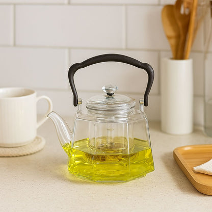 Flix Halcyon Heat-Resistant Glass Teapot With Infuser