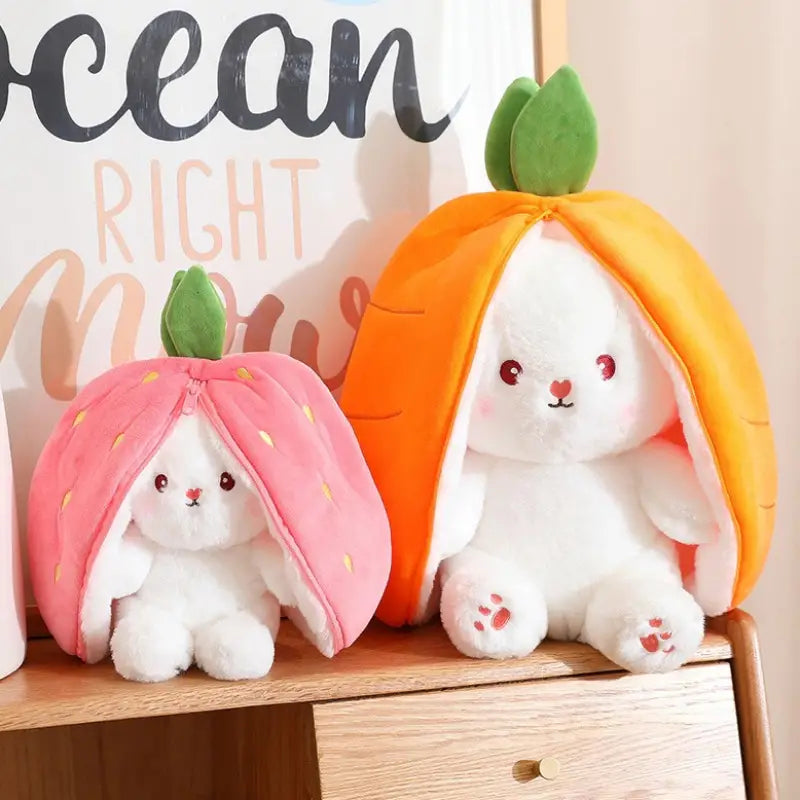 FruityBun™ - Carrot Strawberry Plush Cuddle Bunny