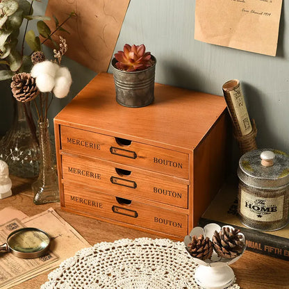 Heritage Vintage Wooden Storage Drawer Inovessa