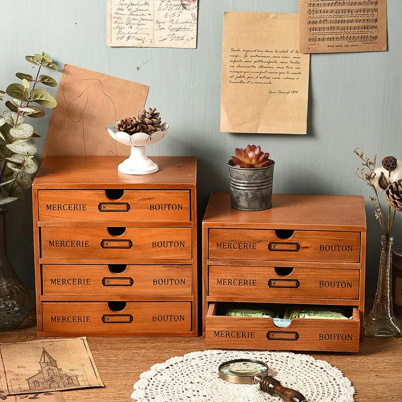 Heritage Vintage Wooden Storage Drawer Inovessa
