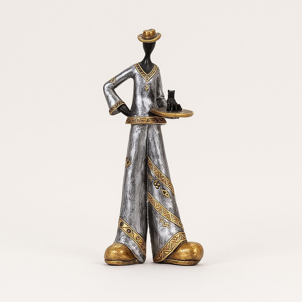  Handcrafted jazz sculpture figurine with intricate details ideal for music themed home decor accents