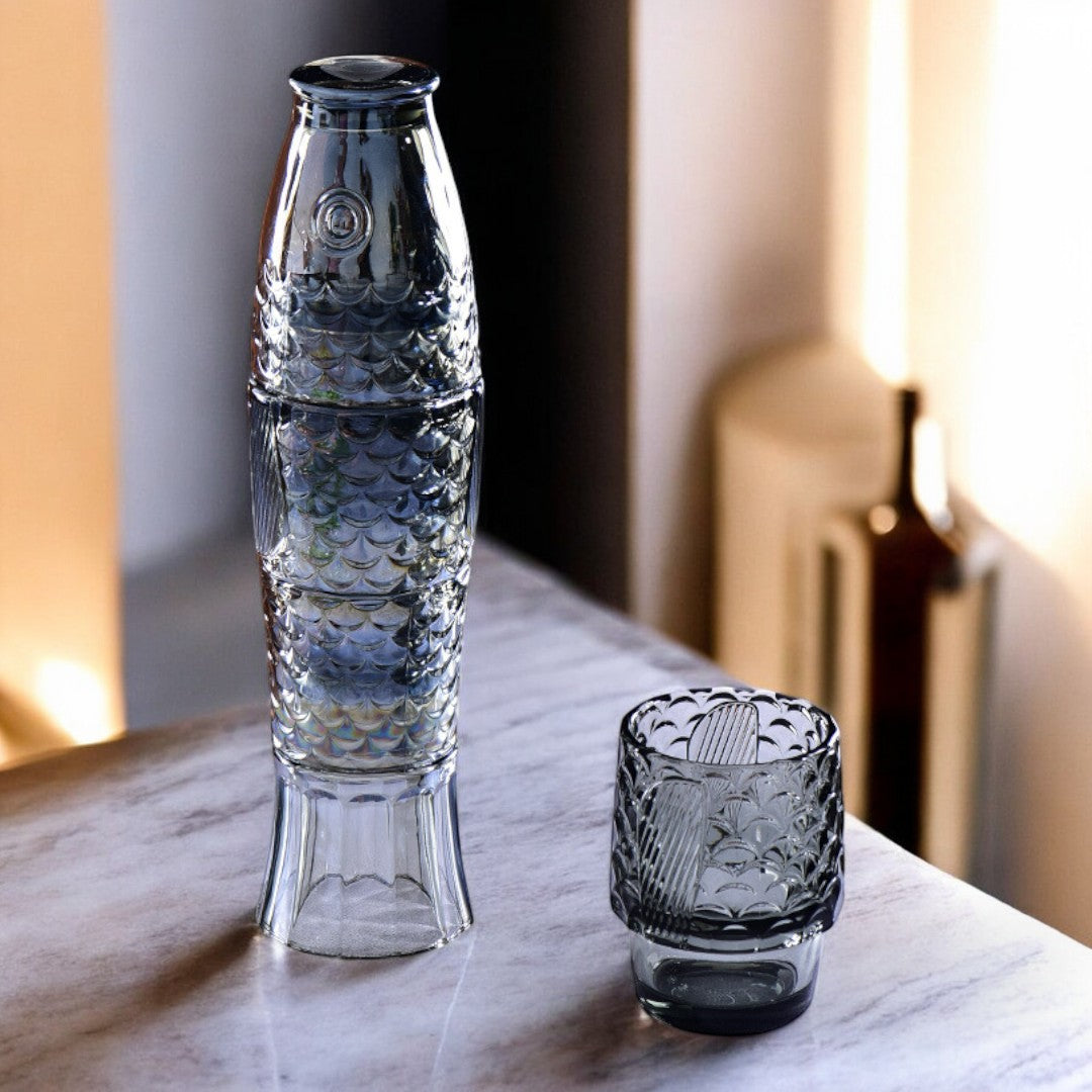 Koi Harmony Stackable 4 Glass Cups Set