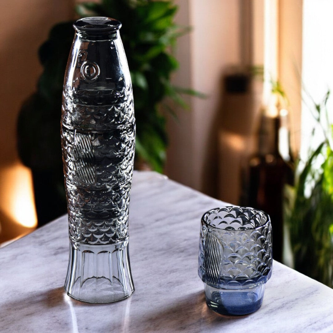 Koi Harmony Stackable 4 Glass Cups Set