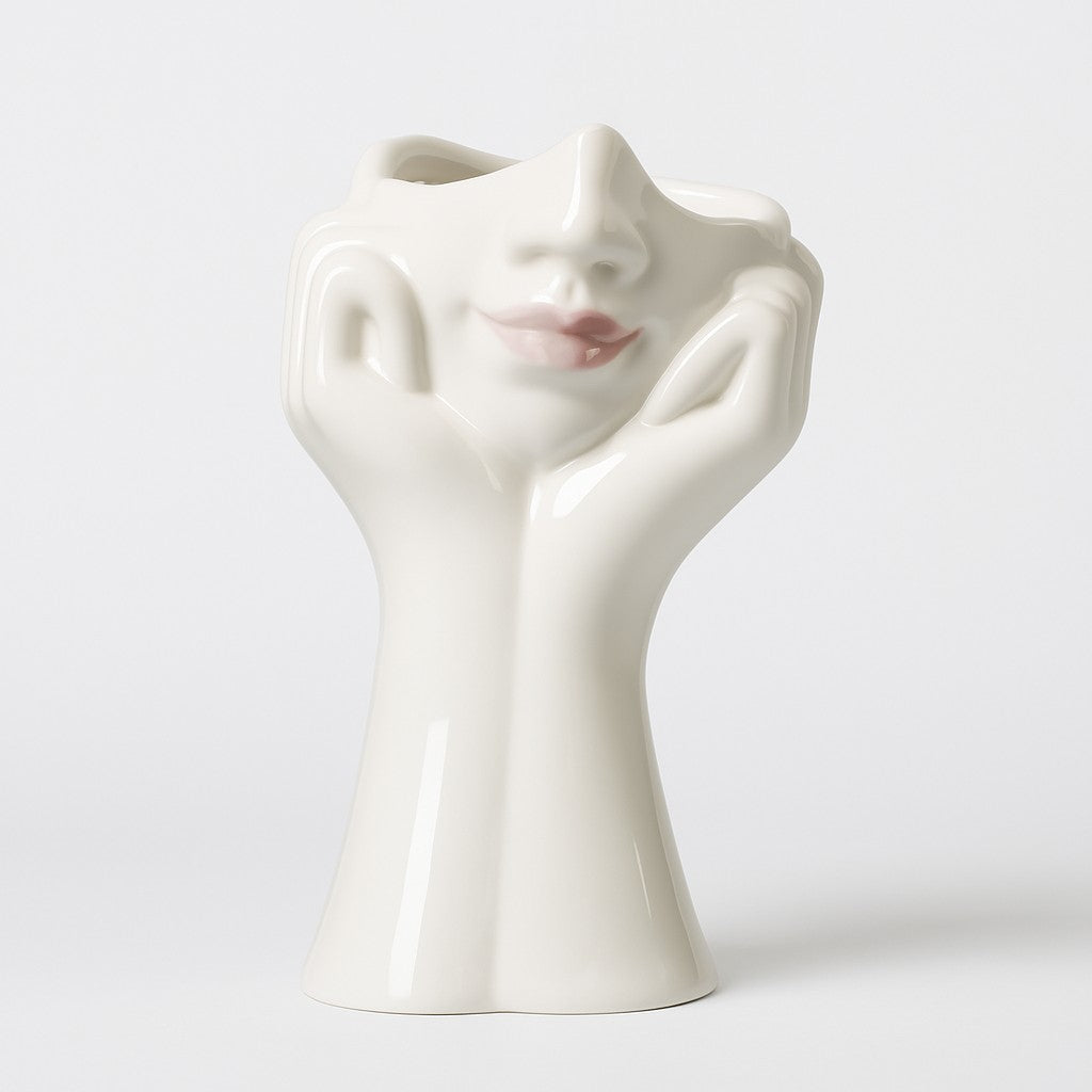 Liri Sculptural Face Flower Holder