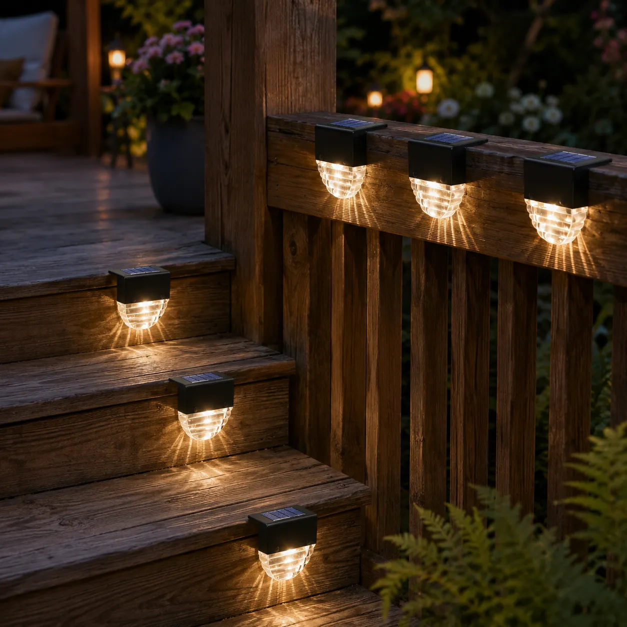 Lumira Solar Deck & Fence Lights (6-Pack)