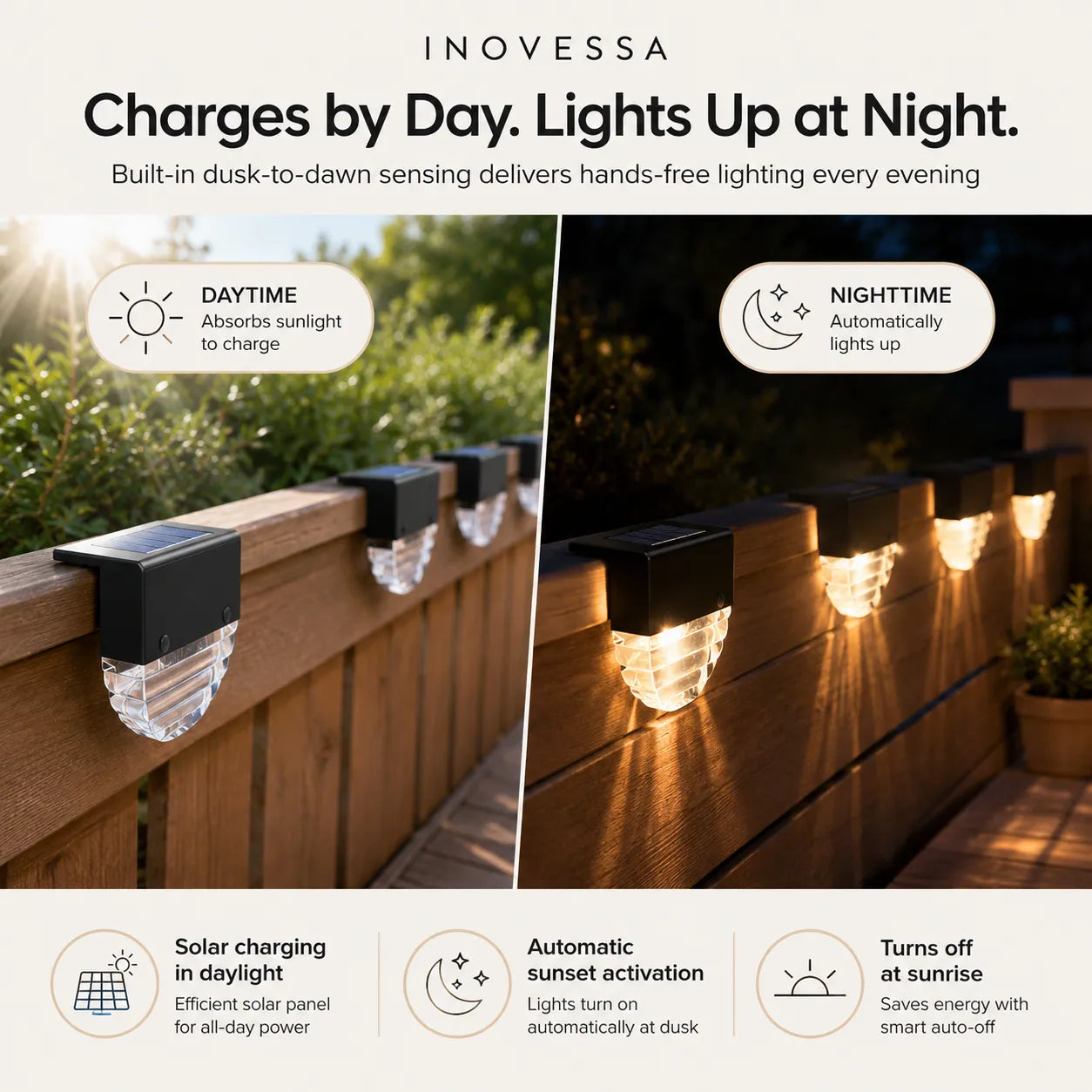 Lumira Solar Deck & Fence Lights (6-Pack)