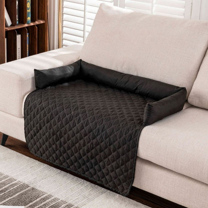 Close view of soft cotton quilted texture on pet furniture protector
