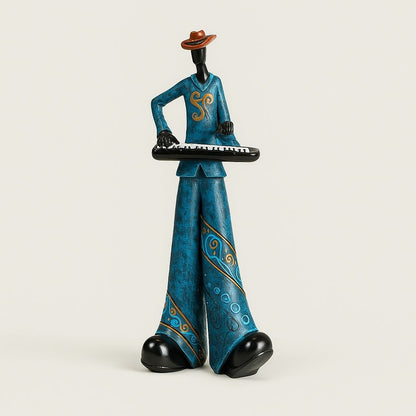 Vintage band figurines featuring detailed craftsmanship ideal for music themed home decoration