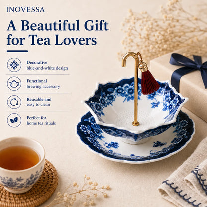 Umbrella Rotating Ceramic Tea Strainer