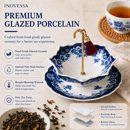 Umbrella Rotating Ceramic Tea Strainer