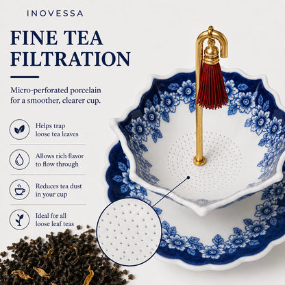 Umbrella Rotating Ceramic Tea Strainer