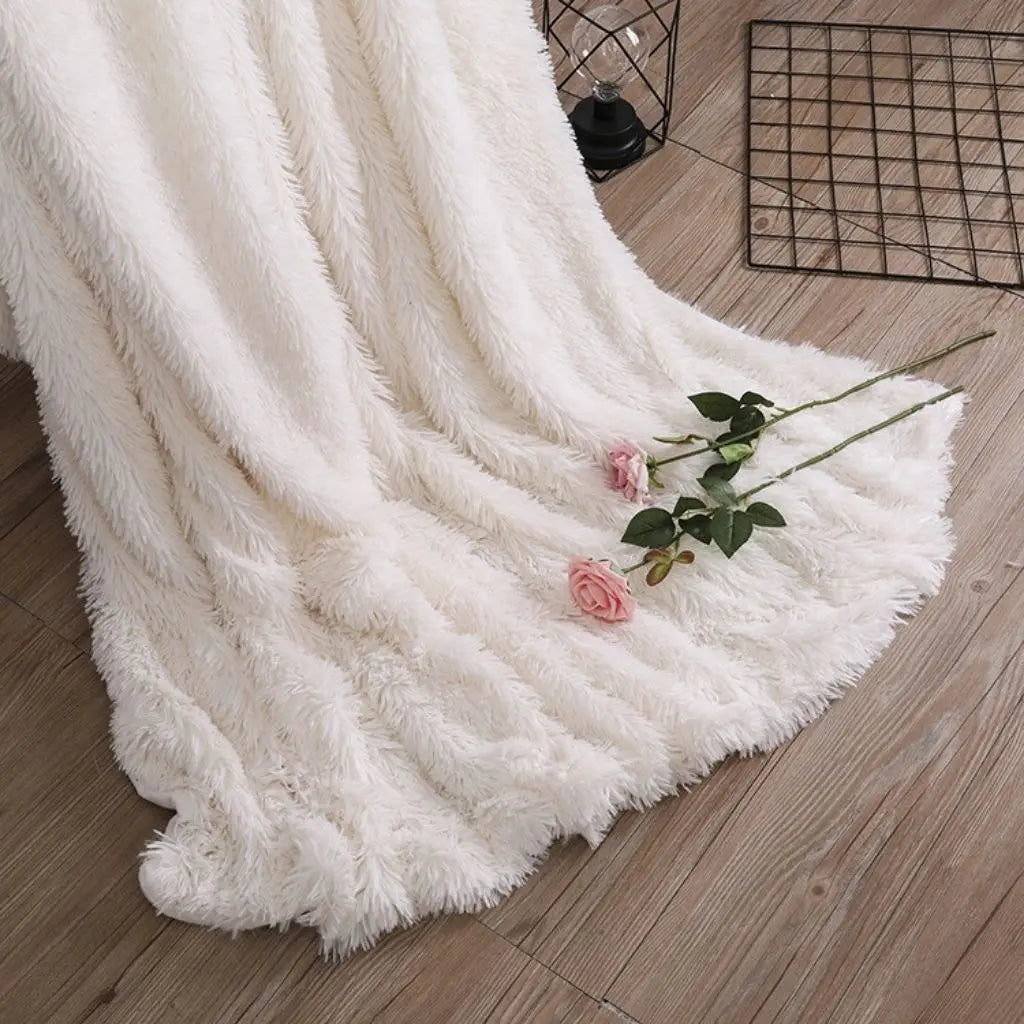 Neutral beige blanket with soft texture for baby photo shoots and layering