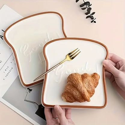 Platti Toast Shaped Ceramic Plate