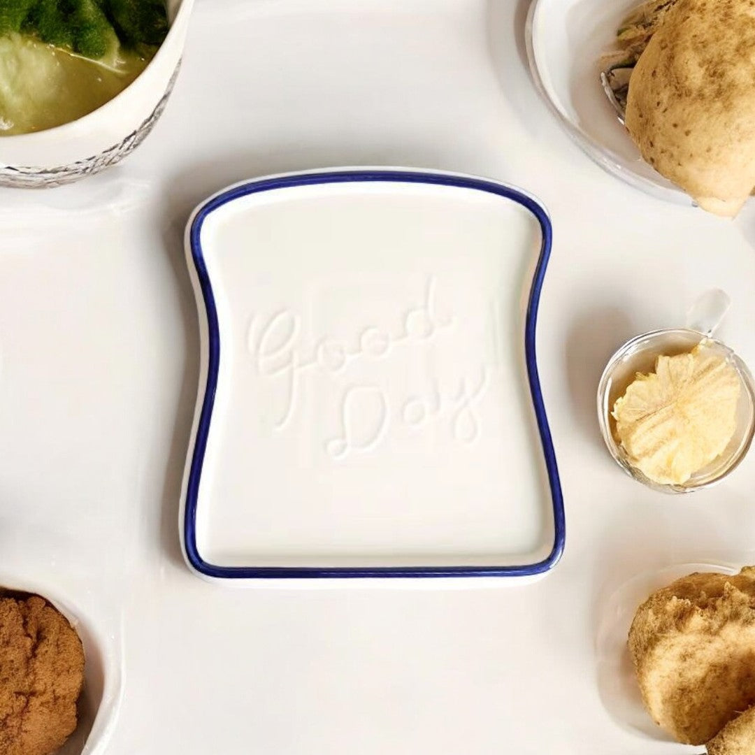 Platti Toast Shaped Ceramic Plate