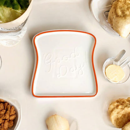 Platti Toast Shaped Ceramic Plate