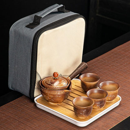 Taven Retro Pot with Cups & Gift Box