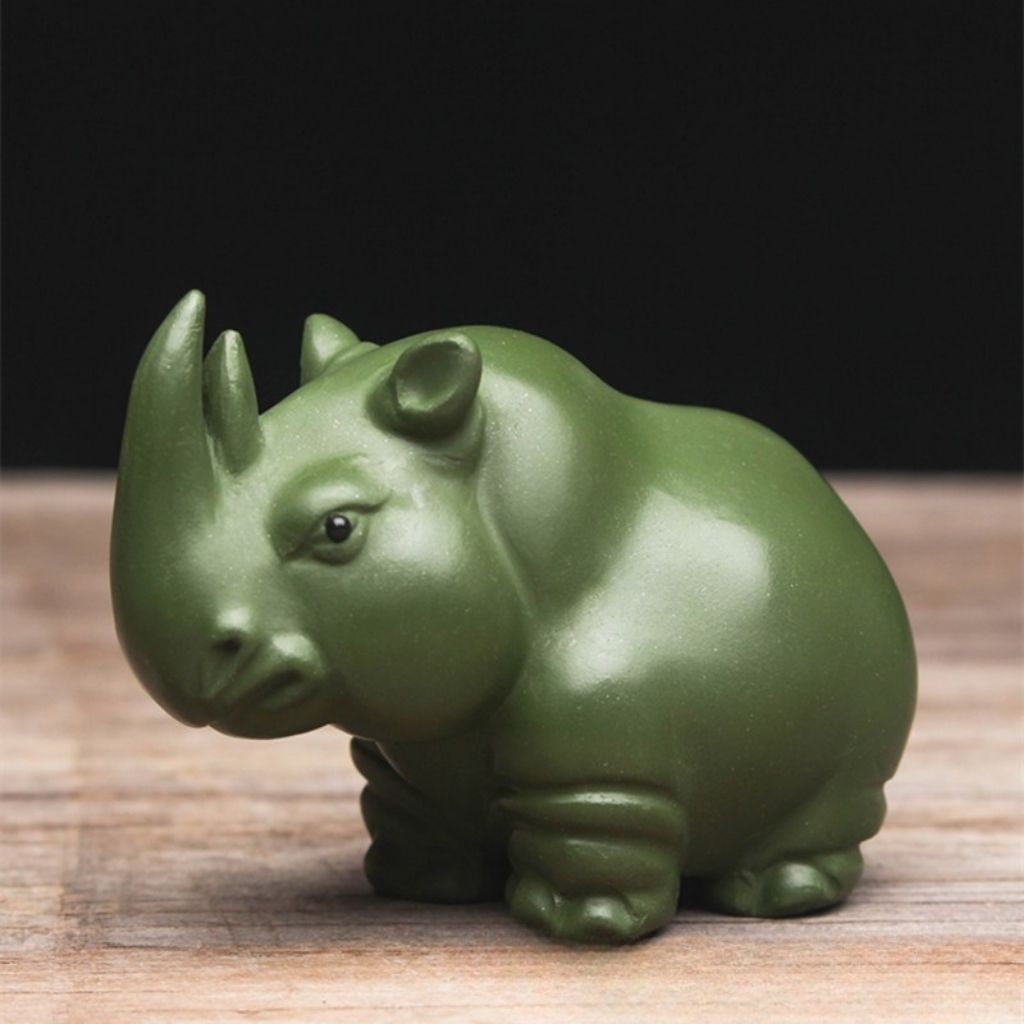 Purple sand clay rhino tea pet decoration authentic Chinese tea ceremony accessory for tea lovers