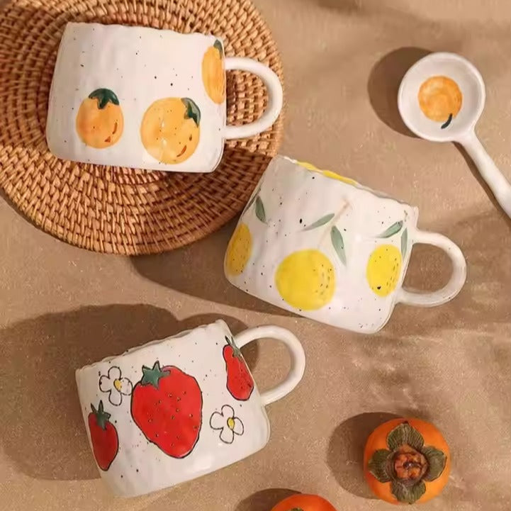 Rustic Fruit Ceramic Mug