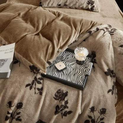 Textured bedding with cashmere feel featuring duvet cover and matching pillowcases