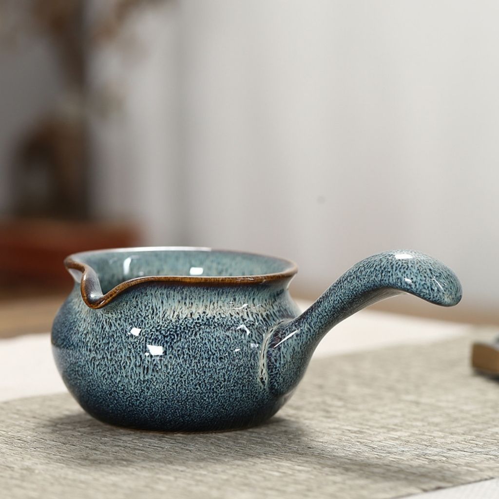 Six ceramic teacups with kiln change finish 55ml capacity for traditional tea service